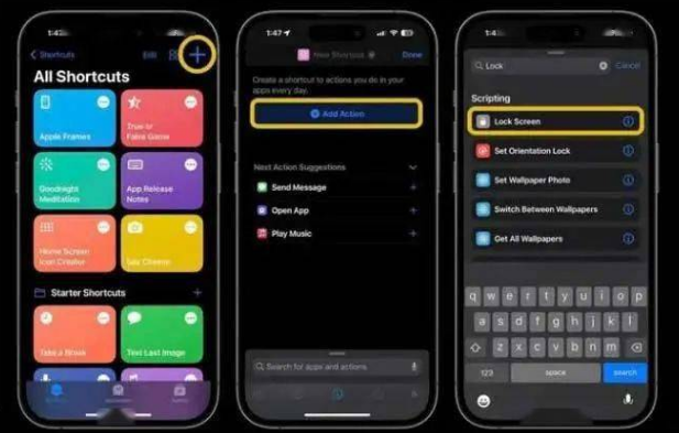 龙川苹果14锁屏维修店分享iPhone14升级iOS16.4后如何创建锁屏快捷方式 